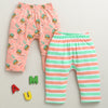 Peach & Multi Baby Boys Diaper Pants / Leggings / Pyjamas Pack Of 2
