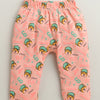 Peach & Multi Baby Boys Diaper Pants / Leggings / Pyjamas Pack Of 2