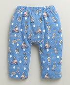 Bumzee Blue & Peach Animal Print Diaper Pants, Pack of 2, 100% Cotton