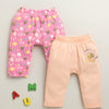 Peach & Pink Baby Girls Diaper Pants / Leggings / Pyjamas Pack Of 2