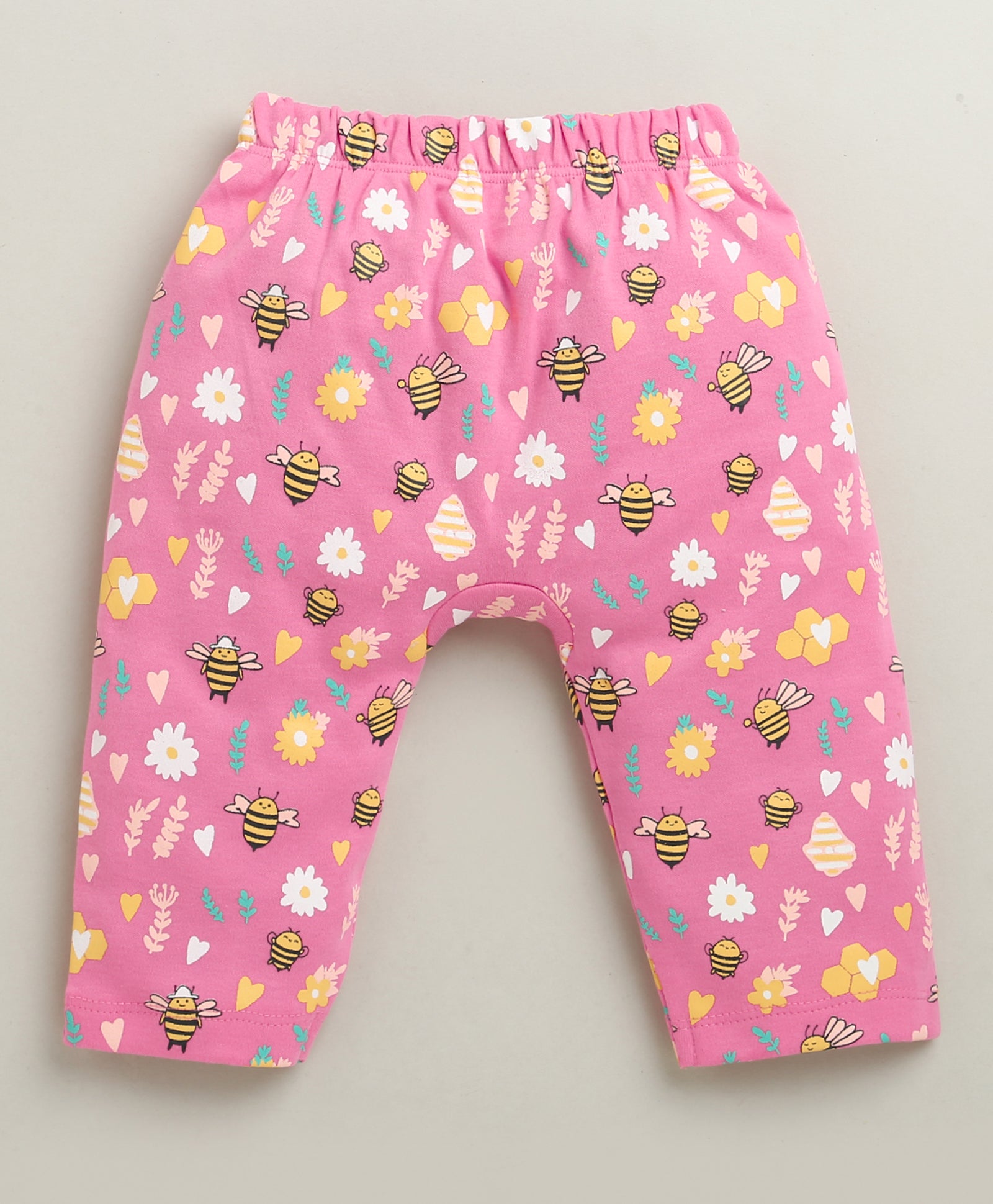 Peach & Pink Baby Girls Diaper Pants / Leggings / Pyjamas Pack Of 2