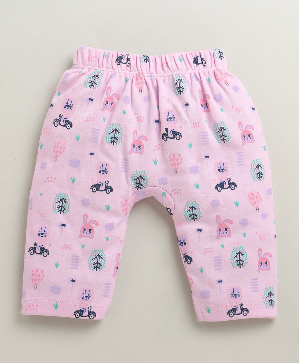 Bumzee Lilac & Lavender Graphic Print Diaper Pants, Pack of 2, 100% Cotton