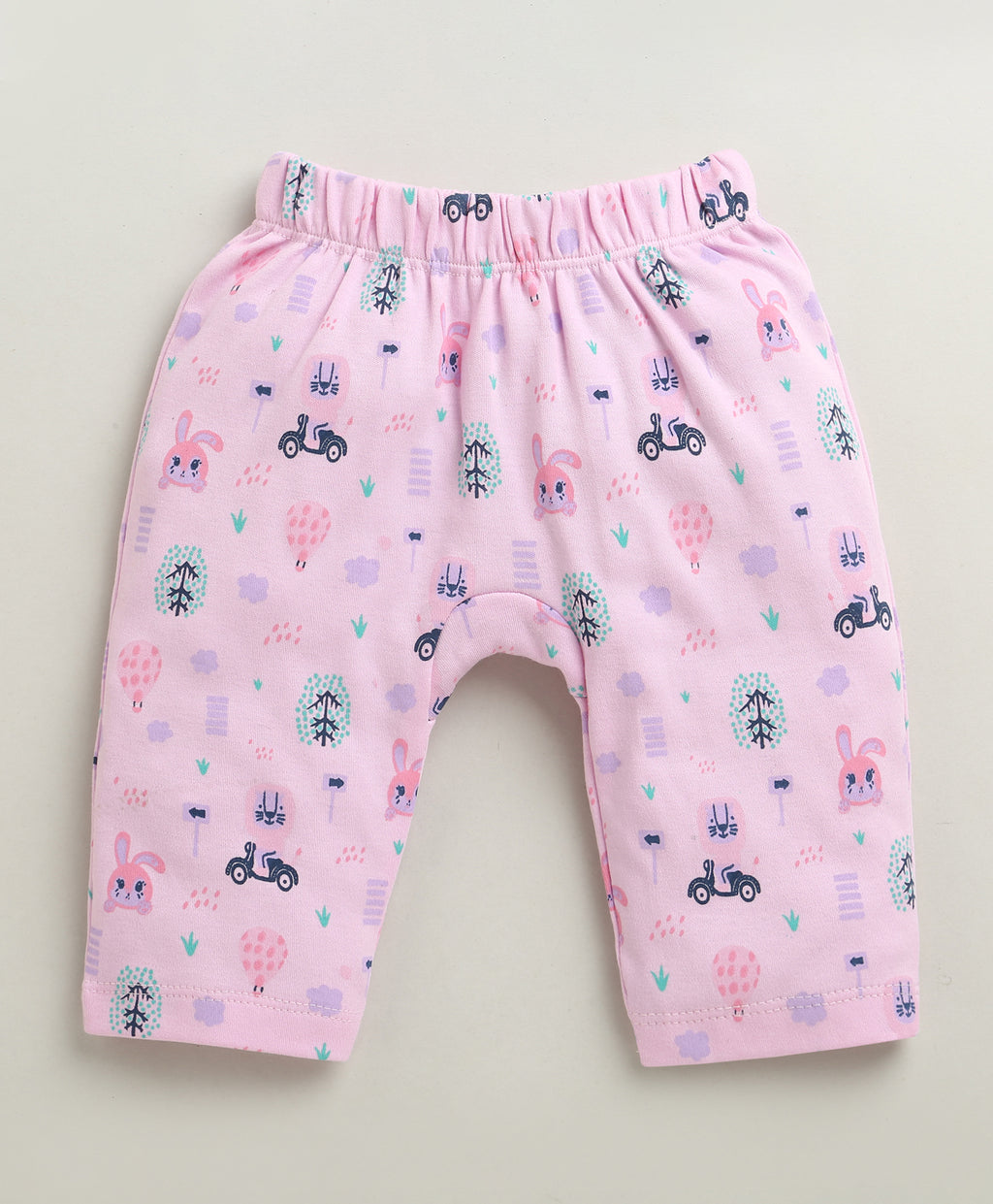 Bumzee Lilac & Lavender Graphic Print Diaper Pants, Pack of 2, 100% Cotton