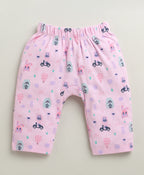 Bumzee Lilac & Lavender Graphic Print Diaper Pants, Pack of 2, 100% Cotton