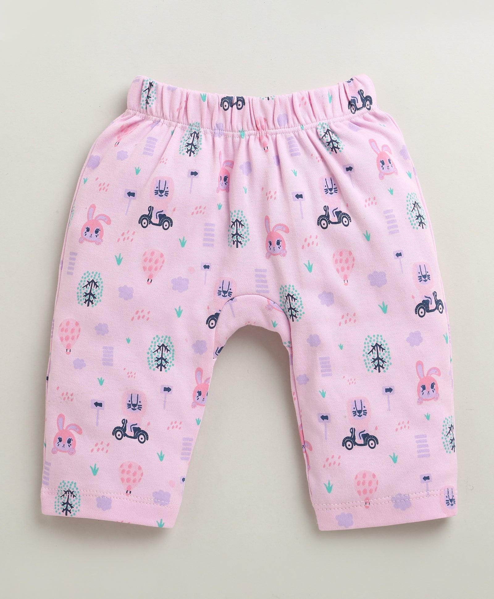 Lilac & Lavender Baby Girls Diaper Pants / Leggings / Pyjamas Pack Of 2