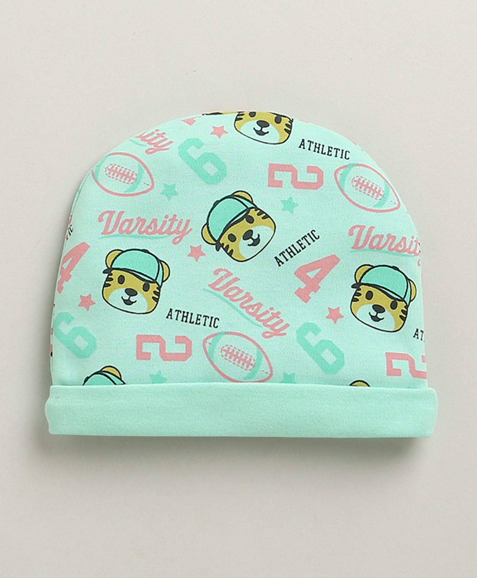 Mint Green Boys Cotton Cap Mitten Bootie Set