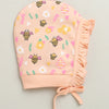 Peach & Pink Girls Cotton Pack Of 2 Bonet Cap