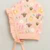 Peach & Pink Girls Cotton Pack Of 2 Bonet Cap