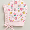 Peach & Pink Girls Cotton Pack Of 2 Bonet Cap