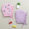 Lilac & Lavender Girls Cotton Pack Of 2 Bonet Cap