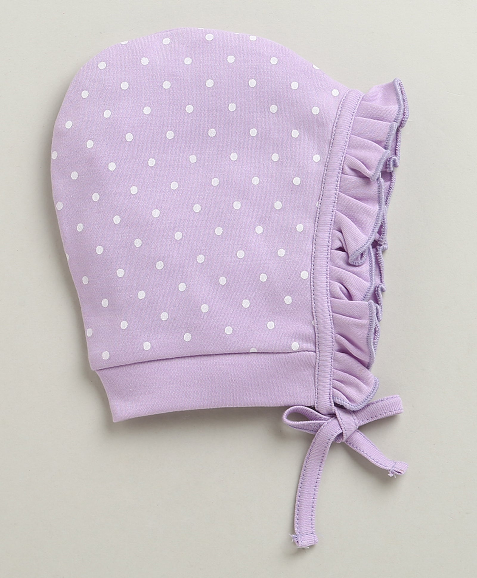 Lilac & Lavender Girls Cotton Pack Of 2 Bonet Cap