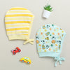 Sky Blue & Yellow Boys Cotton Pack Of 2 Bonet Cap