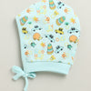 Sky Blue & Yellow Boys Cotton Pack Of 2 Bonet Cap