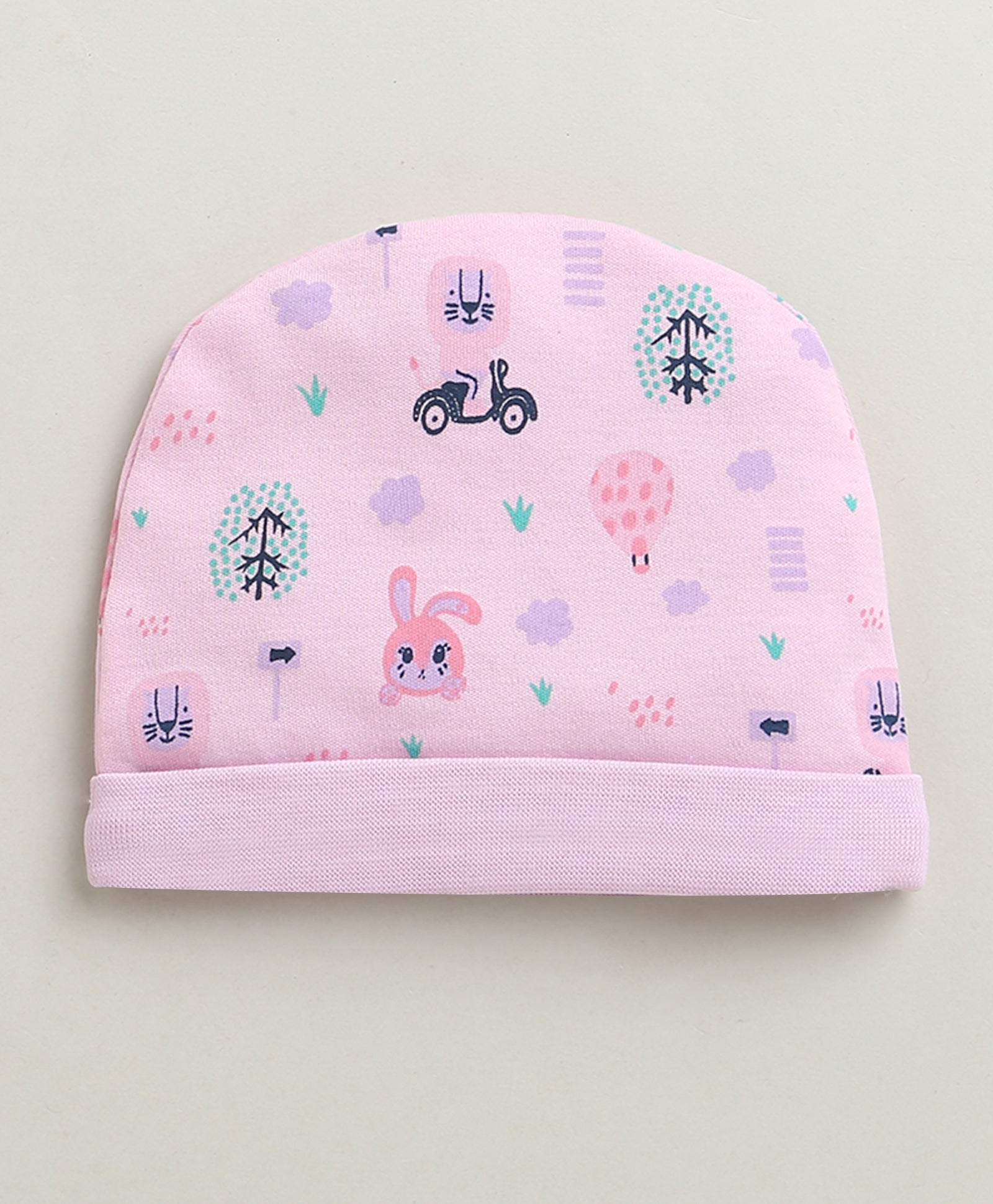 Lilac & Lavender Girls Cotton Pack Of 2 Round Cap