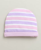 Bumzee Lilac & Lavender Graphic Print Cap, Pack of 2, 100% Cotton (Style Peb10948)