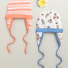 White & Multi Boys Cotton Pack Of 2 Cap With Ear Flap