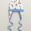 White & Multi Boys Cotton Pack Of 2 Cap With Ear Flap