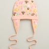 Peach & Pink Girls Cotton Pack Of 2 Cap With Ear Flap