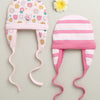 Pink & Peach Girls Cotton Pack Of 2 Cap With Ear Flap