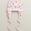 Pink & Peach Girls Cotton Pack Of 2 Cap With Ear Flap