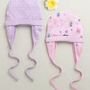 Lilac & Lavender Girls Cotton Pack Of 2 Cap With Ear Flap