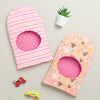 Peach & Pink Girls Cotton Pack Of 2 Monkey Cap