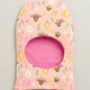 Peach & Pink Girls Cotton Pack Of 2 Monkey Cap