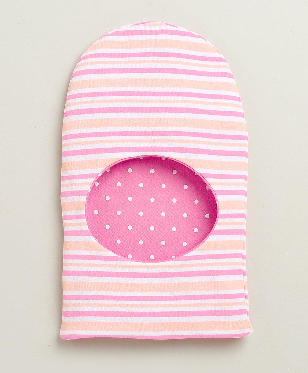 Bumzee Peach & Pink Animal Print Cap, Pack of 2, 100% Cotton (Style Peb10955)