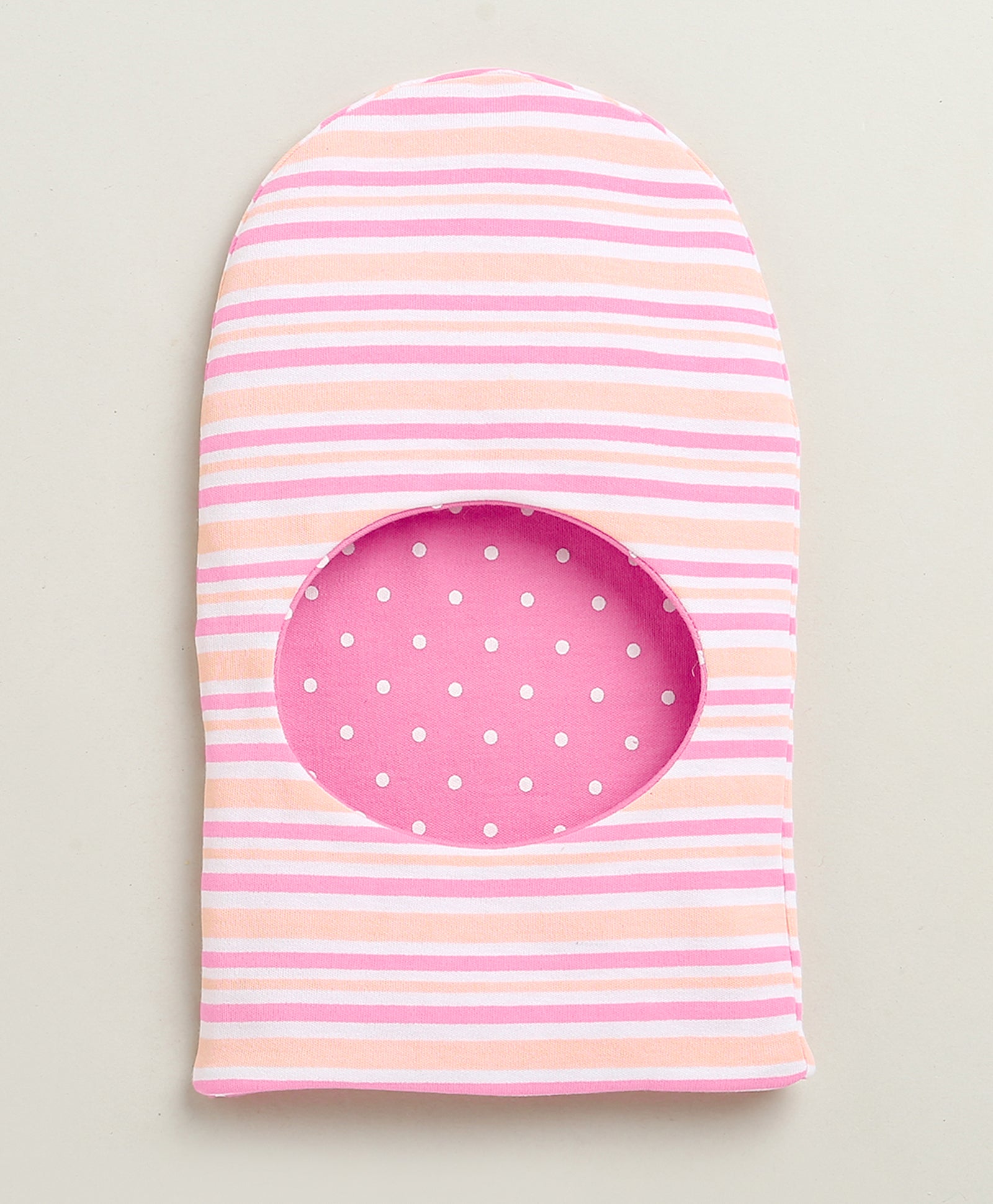Peach & Pink Girls Cotton Pack Of 2 Monkey Cap