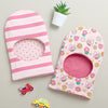 Pink & Peach Girls Cotton Pack Of 2 Monkey Cap