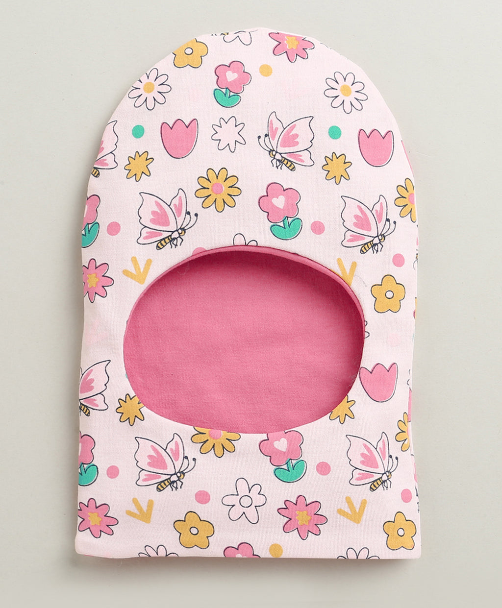 Bumzee Pink & Peach Animal Print Cap, Pack of 2, 100% Cotton (Style Peb10956)