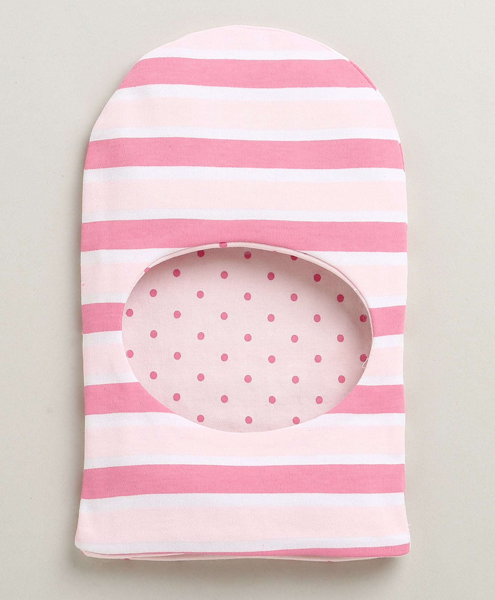 Pink & Peach Girls Cotton Pack Of 2 Monkey Cap
