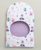 Bumzee Lilac & Lavender Graphic Print Cap, Pack of 2, 100% Cotton (Style Peb10957)