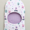 Lilac & Lavender Girls Cotton Pack Of 2 Monkey Cap
