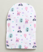 Bumzee Lilac & Lavender Graphic Print Cap, Pack of 2, 100% Cotton (Style Peb10957)