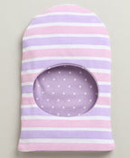 Bumzee Lilac & Lavender Graphic Print Cap, Pack of 2, 100% Cotton (Style Peb10957)