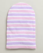 Bumzee Lilac & Lavender Graphic Print Cap, Pack of 2, 100% Cotton (Style Peb10957)