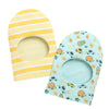 Sky Blue & Yellow Boys Cotton Pack Of 2 Monkey Cap