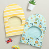 Sky Blue & Yellow Boys Cotton Pack Of 2 Monkey Cap