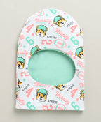 Bumzee White & Multi Animal Print Cap, Pack of 2, 100% Cotton
