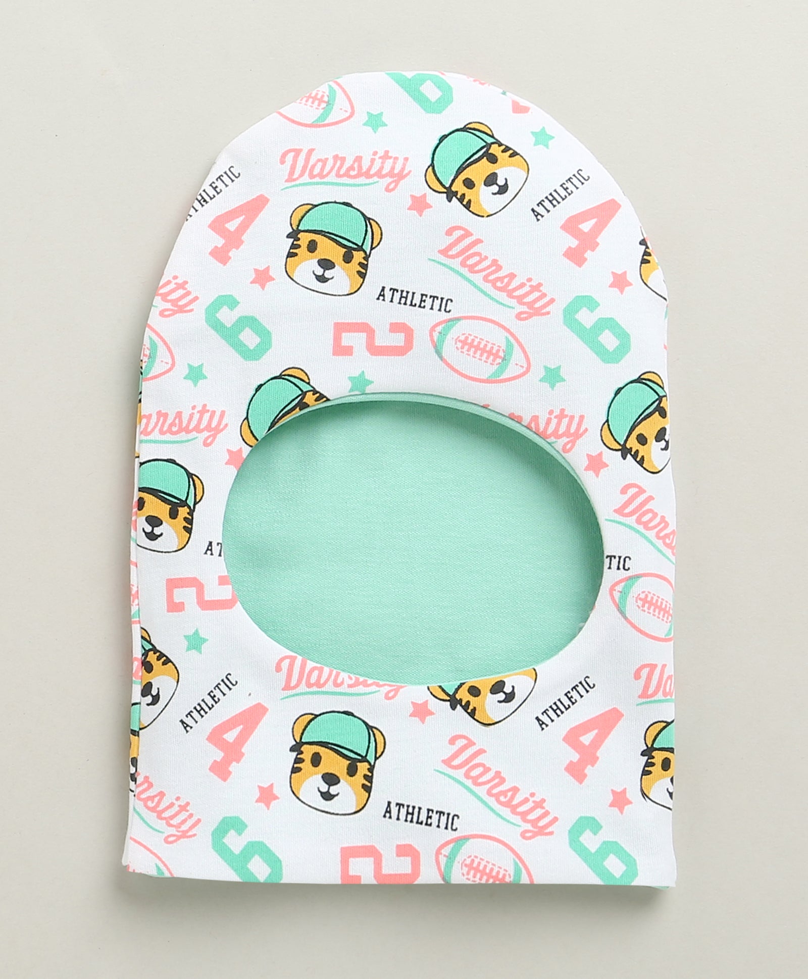 White & Multi Boys Cotton Pack Of 2 Monkey Cap