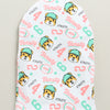 White & Multi Boys Cotton Pack Of 2 Monkey Cap