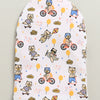 White & Blue Boys Cotton Pack Of 2 Monkey Cap