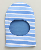 Bumzee White & Blue Animal Print Cap, Pack of 2, 100% Cotton