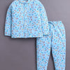 Blue Girls Full Sleeves Cotton Night Suit