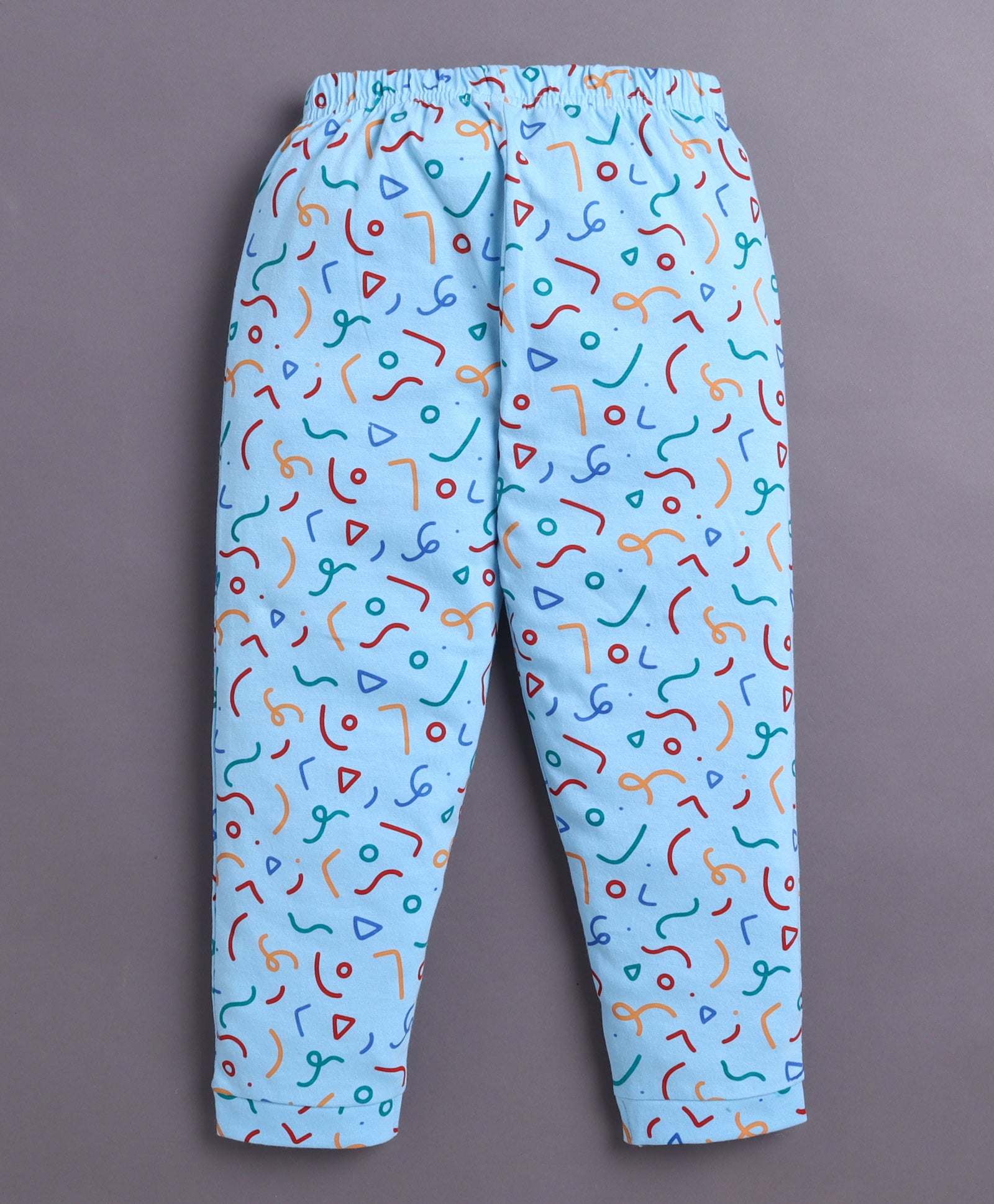 Blue Girls Full Sleeves Cotton Night Suit