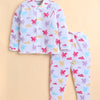 White Girls Full Sleeves Cotton Night Suit