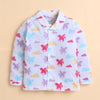 White Girls Full Sleeves Cotton Night Suit