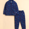 Navy Boys Full Sleeves Cotton Night Suit
