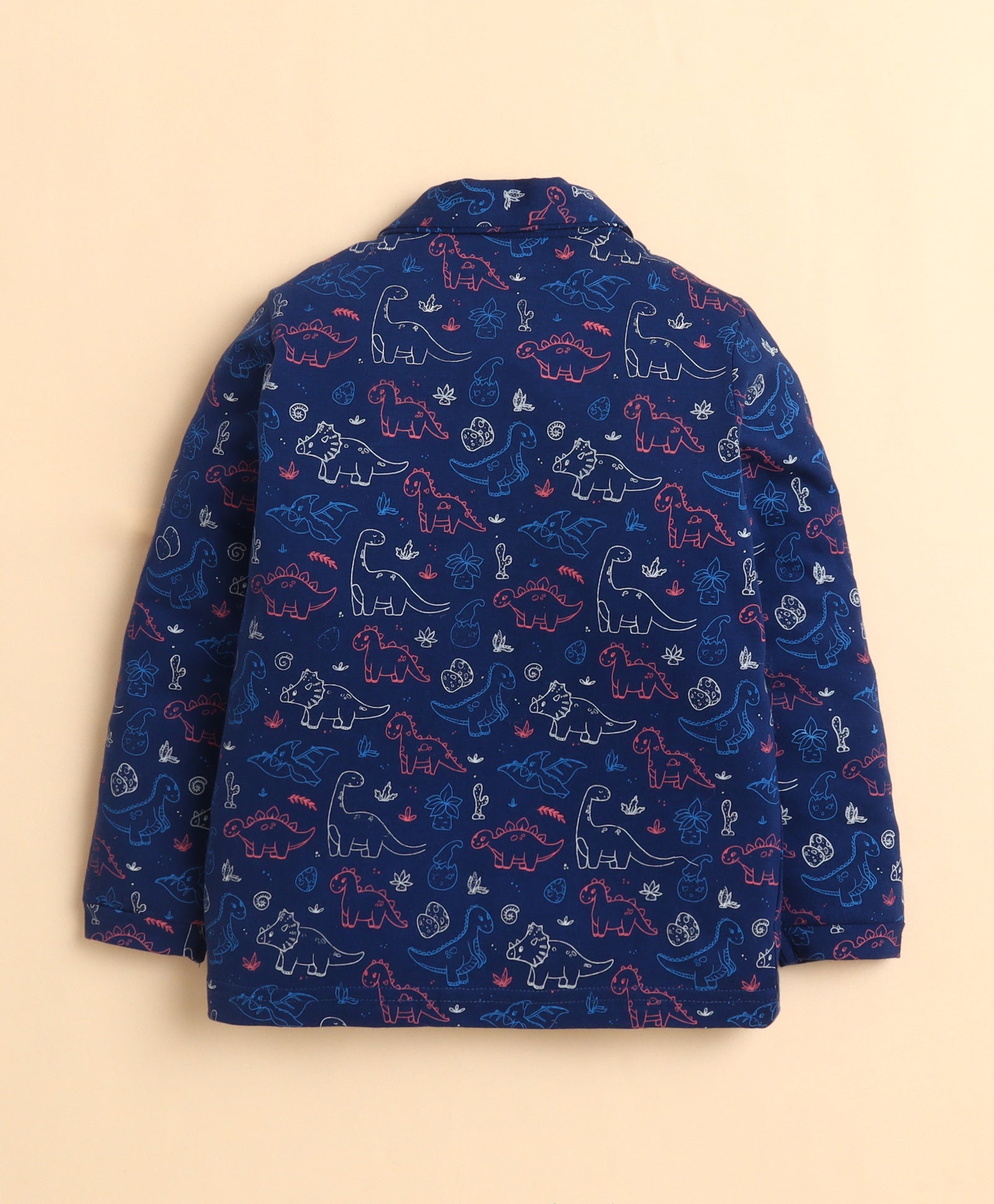 Navy Boys Full Sleeves Cotton Night Suit
